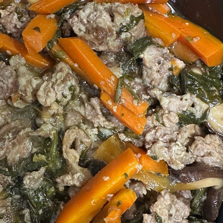 圧力鍋⭐すき焼きのタレで作る肉野菜炒め